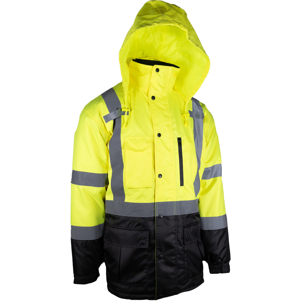 PIP 343-1758W ANSI Type R Class 3 Women's Value Coat with Quilted Insulation and Black Bottom