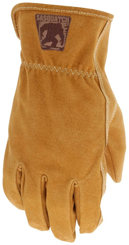 Sasquatch Split Leather Driver Gloves, Premium A+ Grade, Keystone Thumb