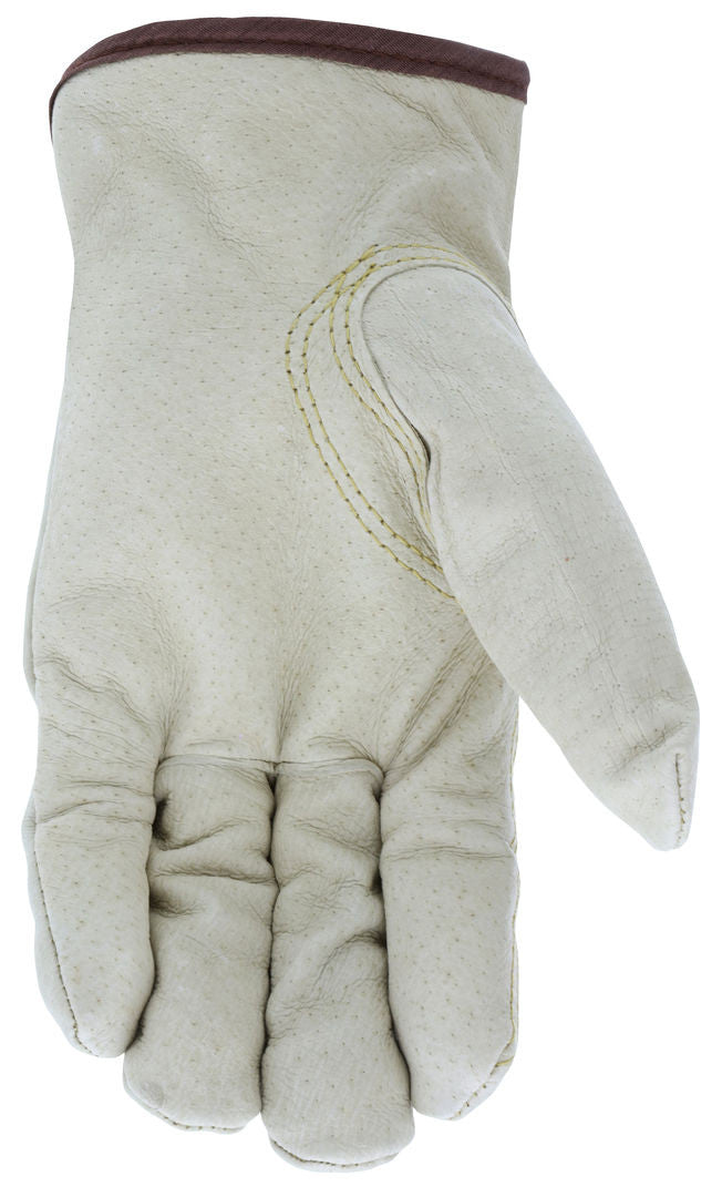 Artic Jack Insulated Pigskin Leather Driver Gloves, Thermosock Lined, Keystone Thumb