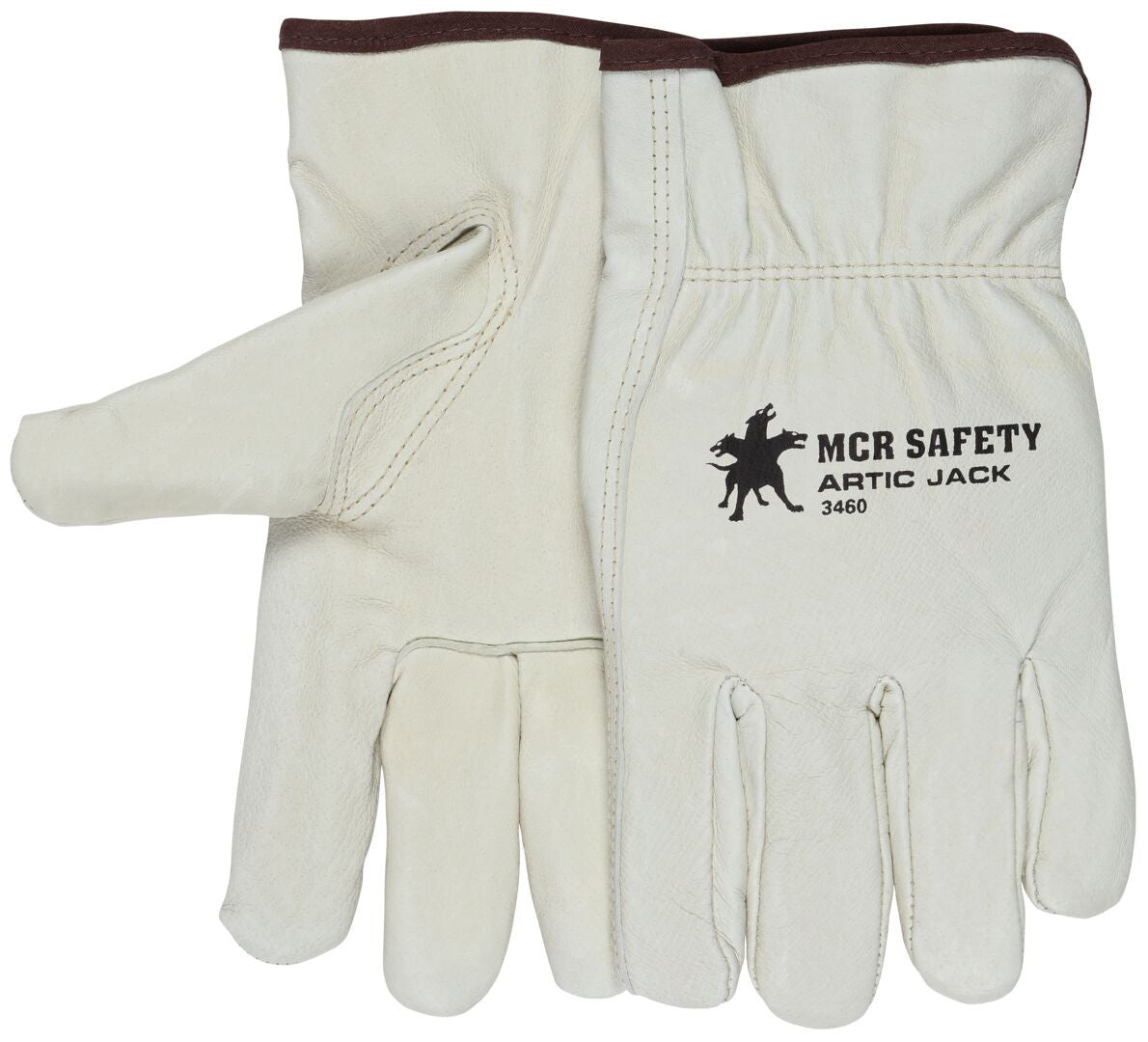 Artic Jack Insulated Pigskin Leather Driver Gloves, Thermosock Lined, Keystone Thumb