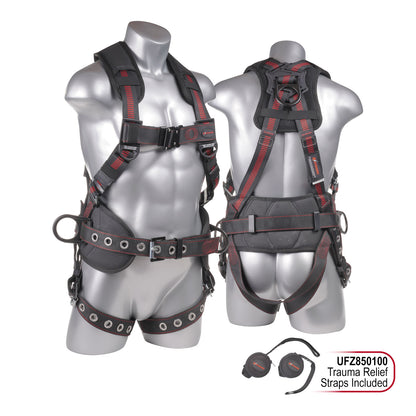 KStrong® Kapture™ Epic 5-Point Full Body Harness, Padded, 3 D-Rings, QC Chest, TB Legs (ANSI)