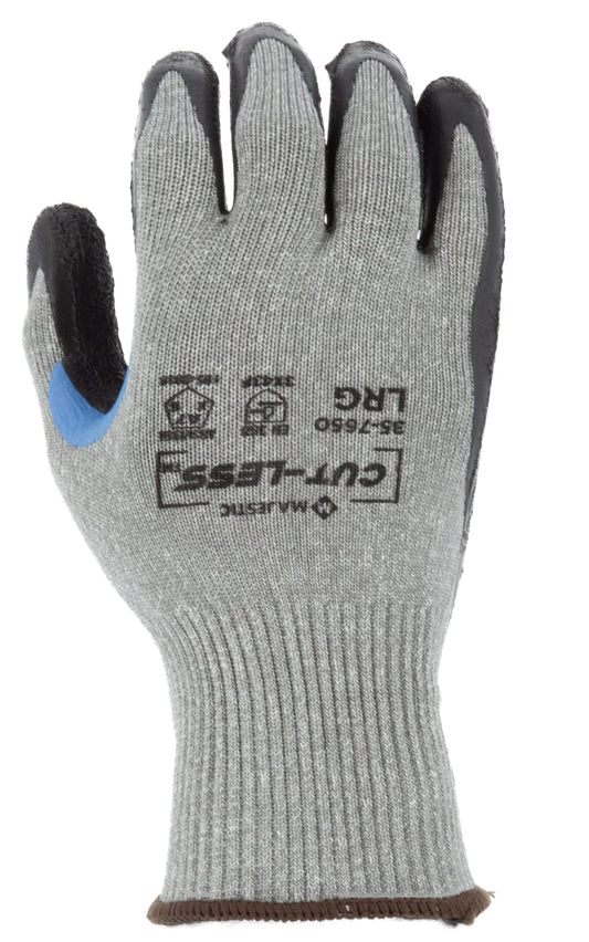 Cut-Less Korplex Glove with Crinkle Latex Palm, 13g, ANSI A7
