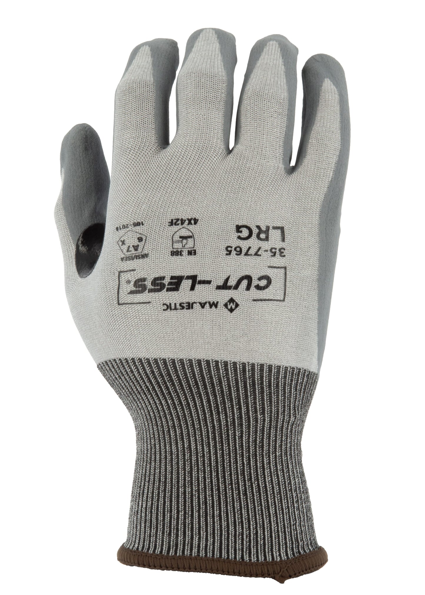 Cut-Less Korplex Glove with Foam Nitrile Palm, 18g, ANSI A7