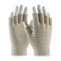 PIP 35-C119 – Medium Weight Seamless Knit Cotton/Polyester Glove - Natural with Half-Finger