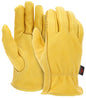 Grain Deerskin Leather Driver Gloves, Keystone Thumb, Slip-On Cuff