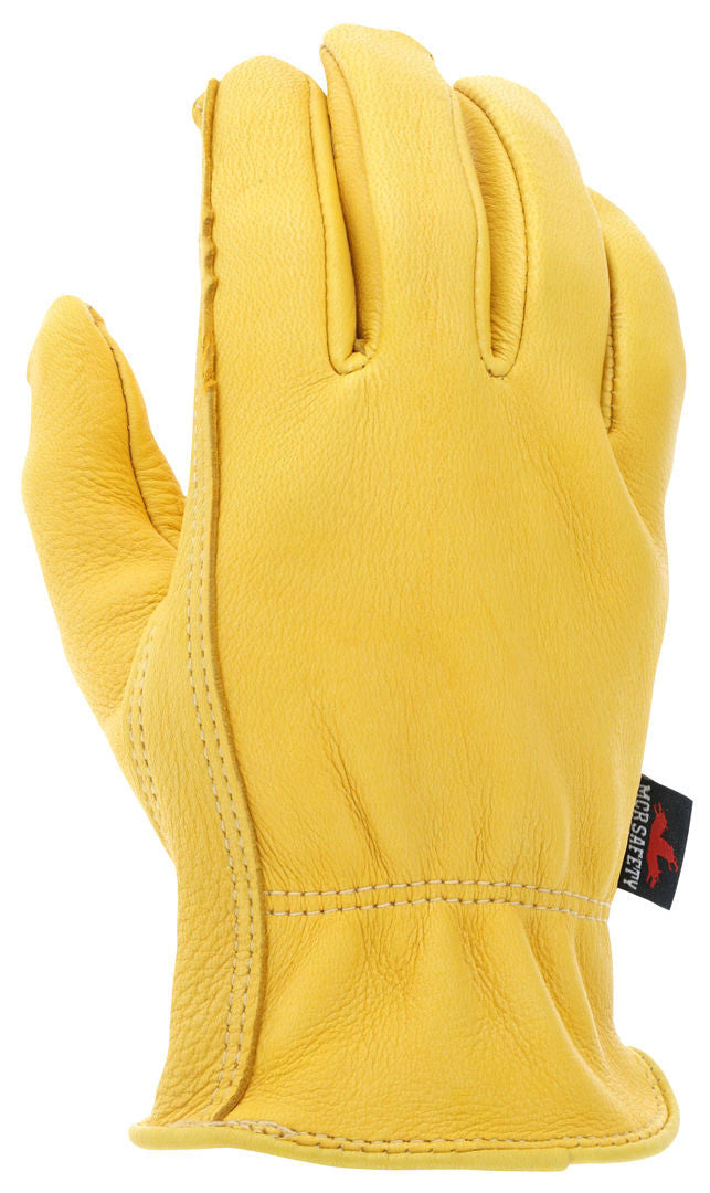Grain Deerskin Leather Driver Gloves, Keystone Thumb, Slip-On Cuff