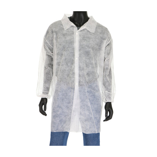 PIP® Standard Weight 20GSM SBP Lab Coat with Elastic Wrist - No pocket