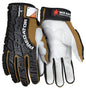 PD2903 - Predator® Mechanics Work Gloves - Premium Cow Grain Leather Palm - D3O® Foam Padded Palm - Tire Tread Pattern TPR Back Back-of-Hand - Reinforced Thumb Crotch - Patented Tire Tread TPR on the Back of the Hand