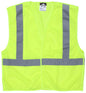 MCR Safety CL2ML - Hi-Vis Lime Safety Vest -2 Inch Silver Reflective Stripes - Breakaway Design with Hook & Loop Closures - Meets ANSI/ISEA 107 2020 Standard - Type R Class 2 Compliant - Tear Away Design Helps Protect Wearer from being Pulled into Harm's 