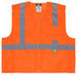 MCR Safety RXCL2MO - Hi-Vis Reflective Orange Safety Vest - Manufactured with Recycled Material - Meets ANSI/ISEA 107 2020 Standard - Type R Class 2 Compliant - Five Point Break Away - Made with Environmentally Friendly Recycled Water Bottles and Polyeste