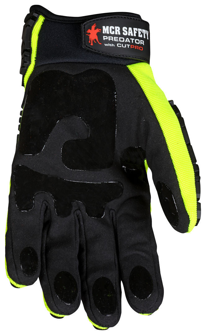 PD2905A - Predator® Mechanics Gloves - Cut Resistant Work Gloves - Made with Alycore™ - Cut and Puncture Protection - Tire Tread Pattern TPR Protects the Back of Hand - Adjustable Wrist Closure with ID Pad