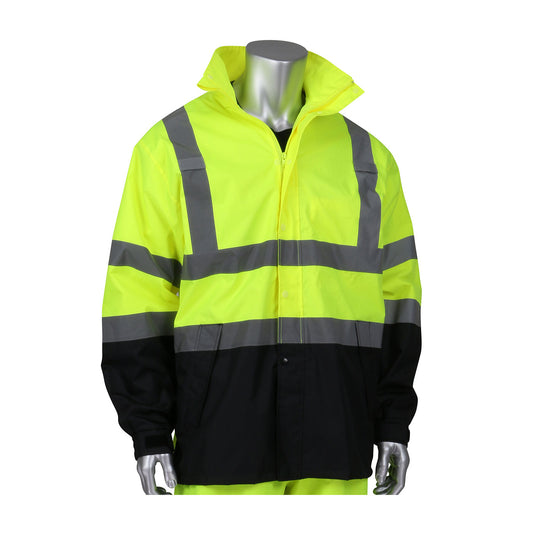 Viz™ ANSI Type R Class 3 Value All Purpose Waterproof Jacket with Black Bottom