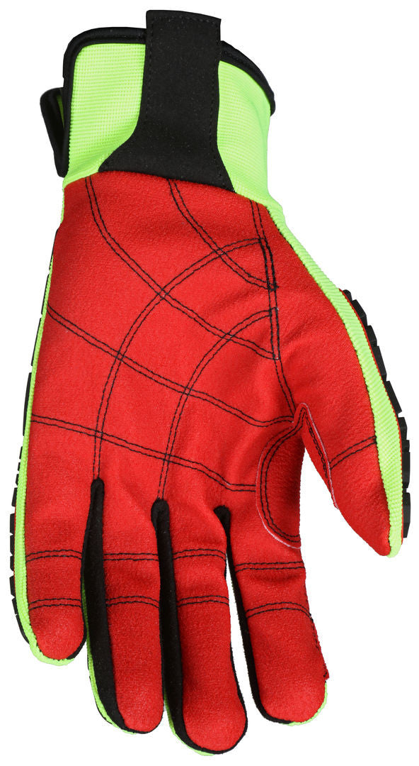 PD2906 - Predator® Mechanics Work Gloves - Textured PVC Coated Palm - Tire Tread Pattern TPR Back-of-Hand Protection - Slip-On Wrist with ID Pad - TPR Back of Provides Impact Protection