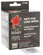 MCR Safety LFT600 - Pre-Moistened Anti-Fog Lens Wipes - Individually Packaged Lens Cleaning Towelettes - 100 Wipes per Box - 6 Boxes per Case - Long Lasting Highly Effective Fog Prevention