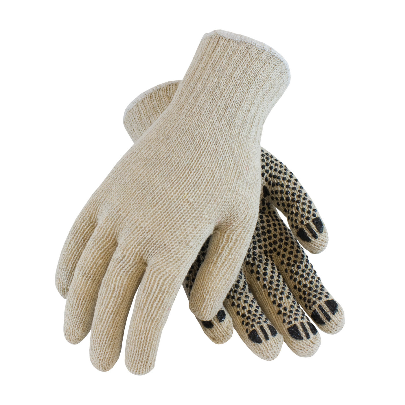 PIP® Regular Weight Seamless Knit Cotton/Polyester Glove with PVC Dotted Grip