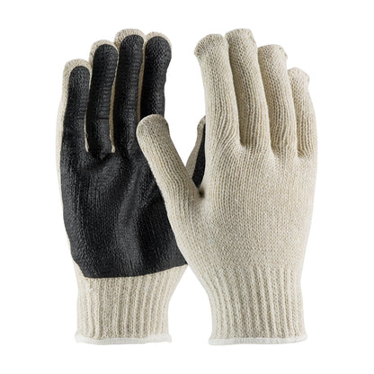 PIP 36-110PC-BK – Regular Weight Seamless Knit Cotton/Polyester Glove with PVC Palm Coated Grip