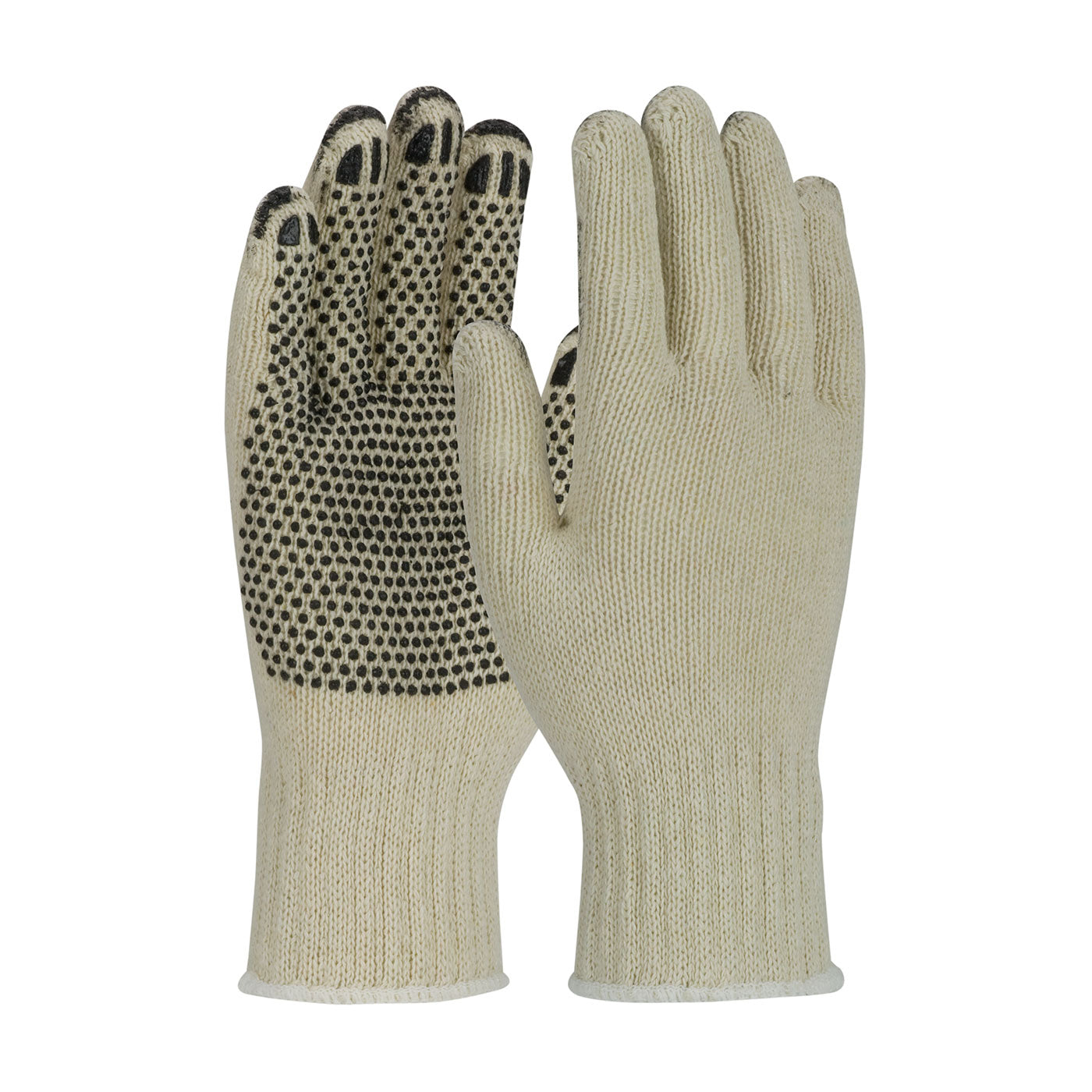 PIP® Heavy Weight Seamless Knit Cotton/Polyester Glove with PVC Dotted Grip - Coated Fingertips