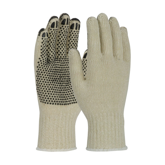PIP® Heavy Weight Seamless Knit Cotton/Polyester Glove with PVC Dotted Grip - Coated Fingertips