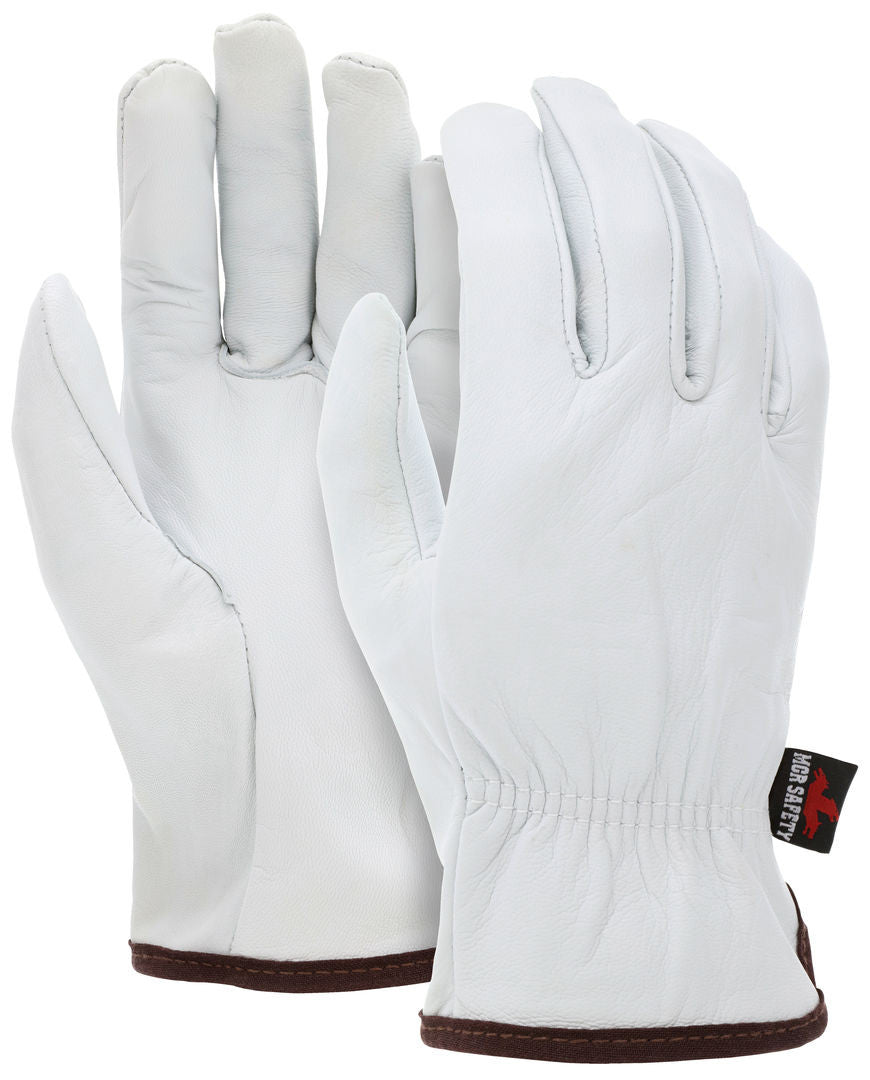Grain Goatskin Leather Driver Gloves, Premium A Grade, Straight Thumb