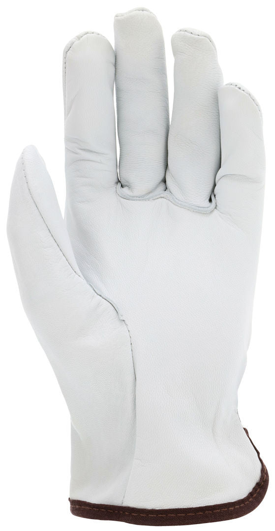 Grain Goatskin Leather Driver Gloves, Premium A Grade, Straight Thumb