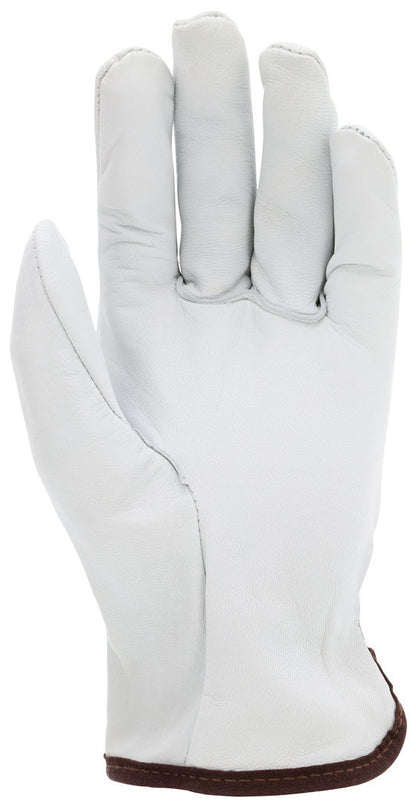Grain Goatskin Leather Driver Gloves, Premium A Grade, Straight Thumb