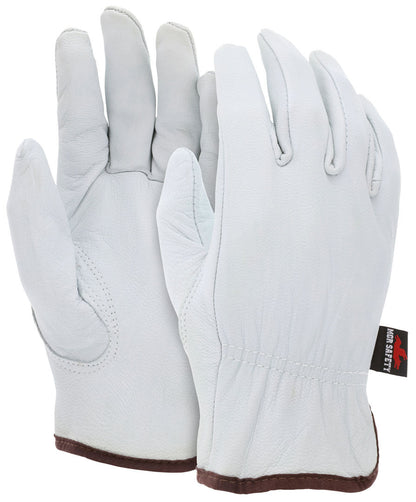 Grain Goatskin Leather Driver Gloves, Premium A Grade, Keystone Thumb