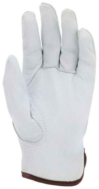 Grain Goatskin Leather Driver Gloves, Premium A Grade, Keystone Thumb