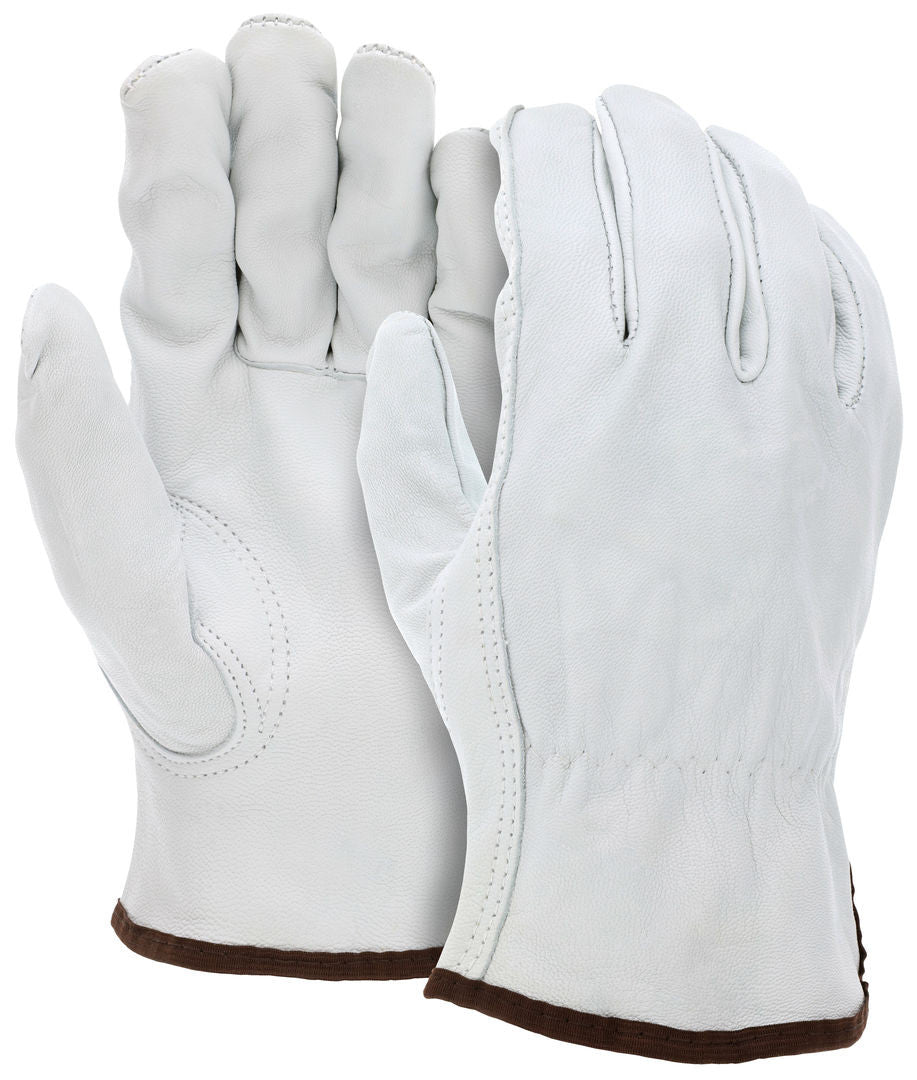 Grain Goatskin Driver Gloves, Keystone Thumb, Open Cuff