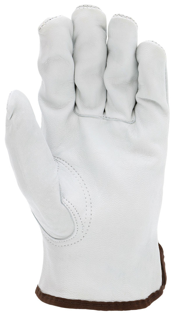 Grain Goatskin Driver Gloves, Keystone Thumb, Open Cuff