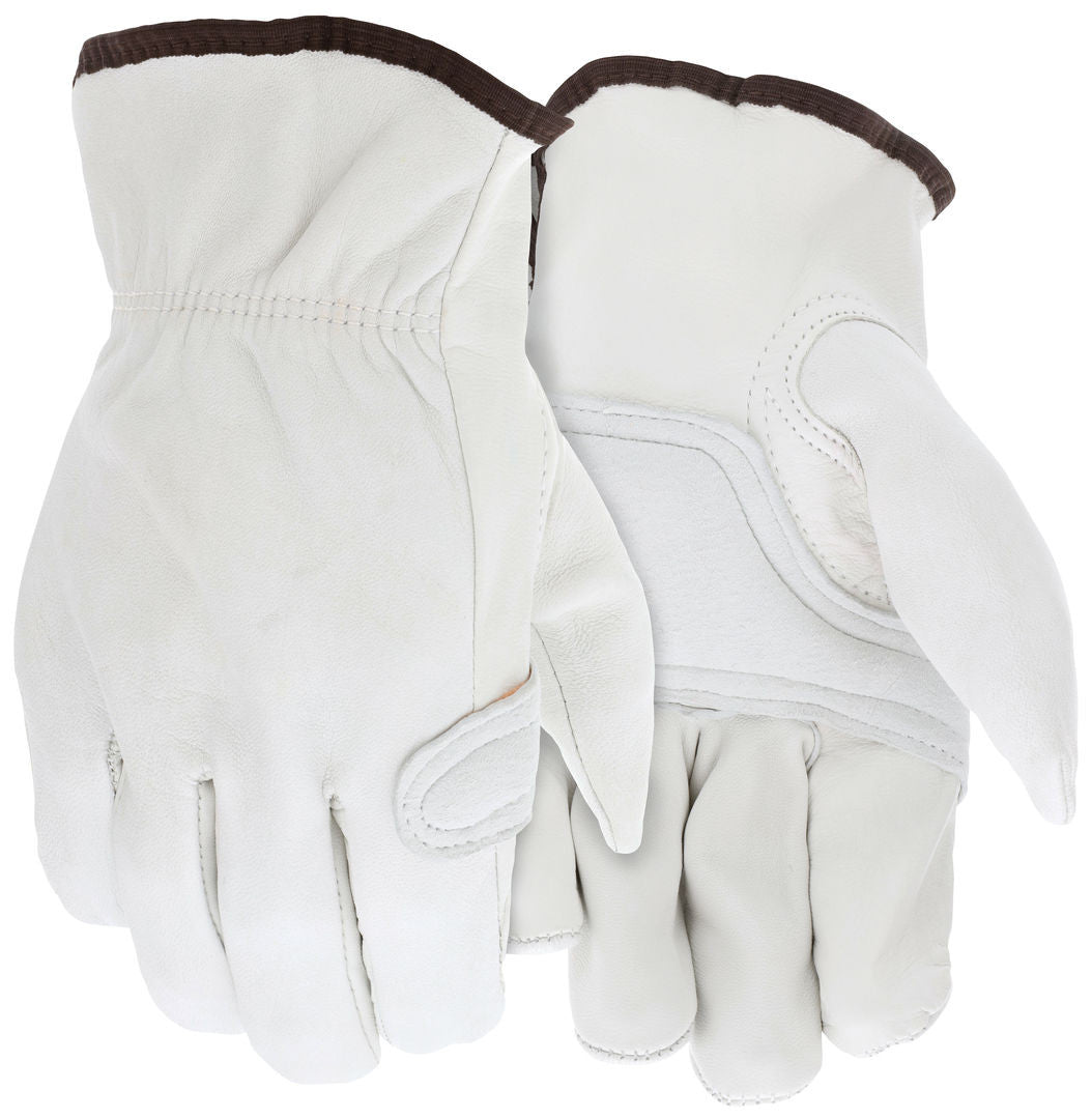 Grain Goatskin Drivers Gloves, Foam Padded Palm, Keystone Thumb