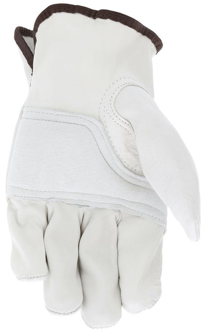 Grain Goatskin Drivers Gloves, Foam Padded Palm, Keystone Thumb