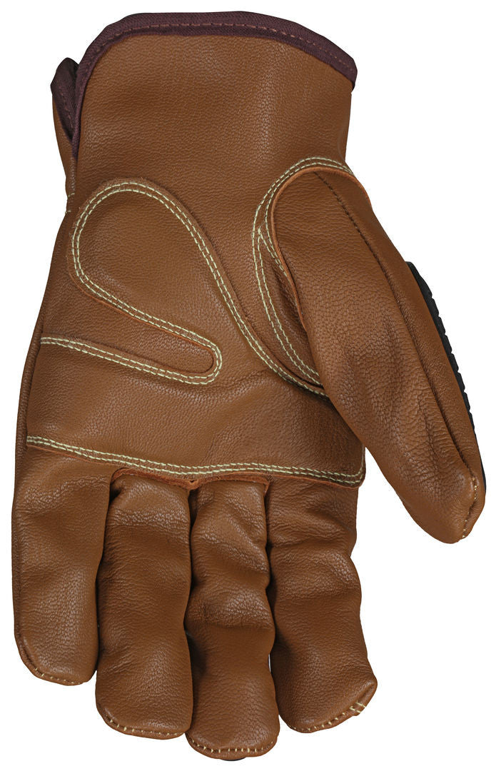 Goatskin Leather Driver Gloves, TPR Impact Protection, Oil Block, Keystone Thumb
