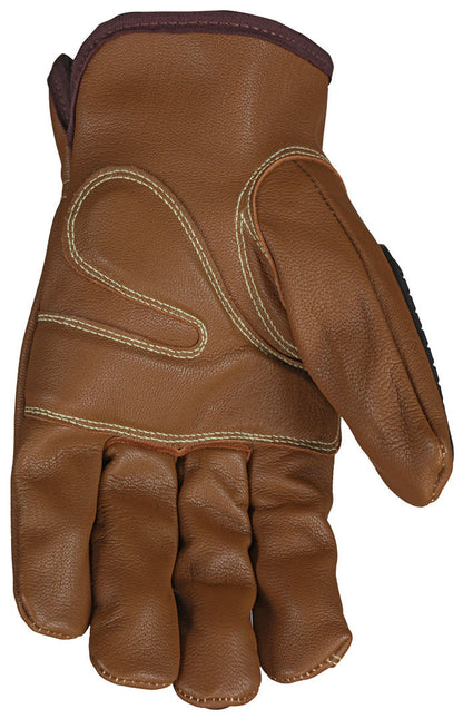 Goatskin Leather Driver Gloves, TPR Impact Protection, Oil Block, Keystone Thumb