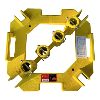 KStrong® Guardrail 4-way Baseplate with Powder Coated Steel and Locking Pins