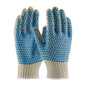 Seamless Knit Cotton / Polyester Glove with Double-Sided PVC Brick Pattern Grip - 7 Gauge
