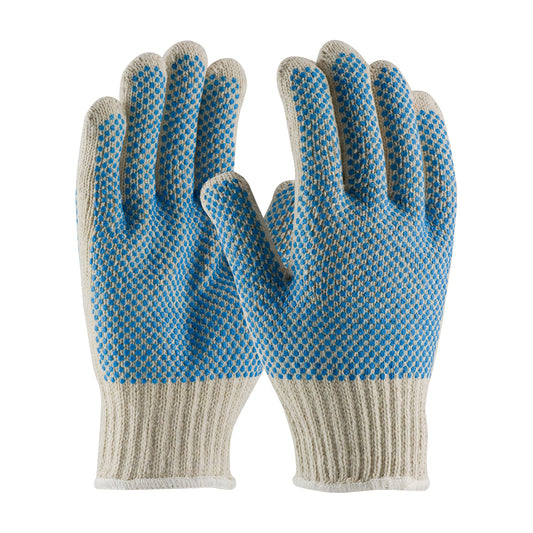 PIP® Seamless Knit Cotton / Polyester Glove with Double-Sided PVC Dense Dot Grip - 7 Gauge