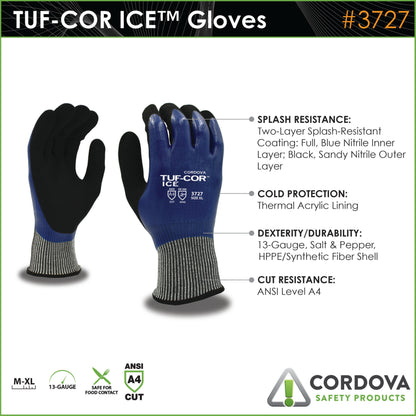 Cordova Tuf-cor™ Ice, Two-ply Shell: 13-gauge #3727 - 3727M image 3