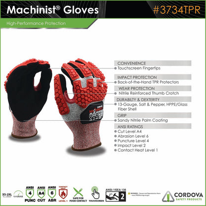 Cordova Machinist™ 13-gauge, HPPE/glass Shell #3734TPR - 3734TPRXS image 2