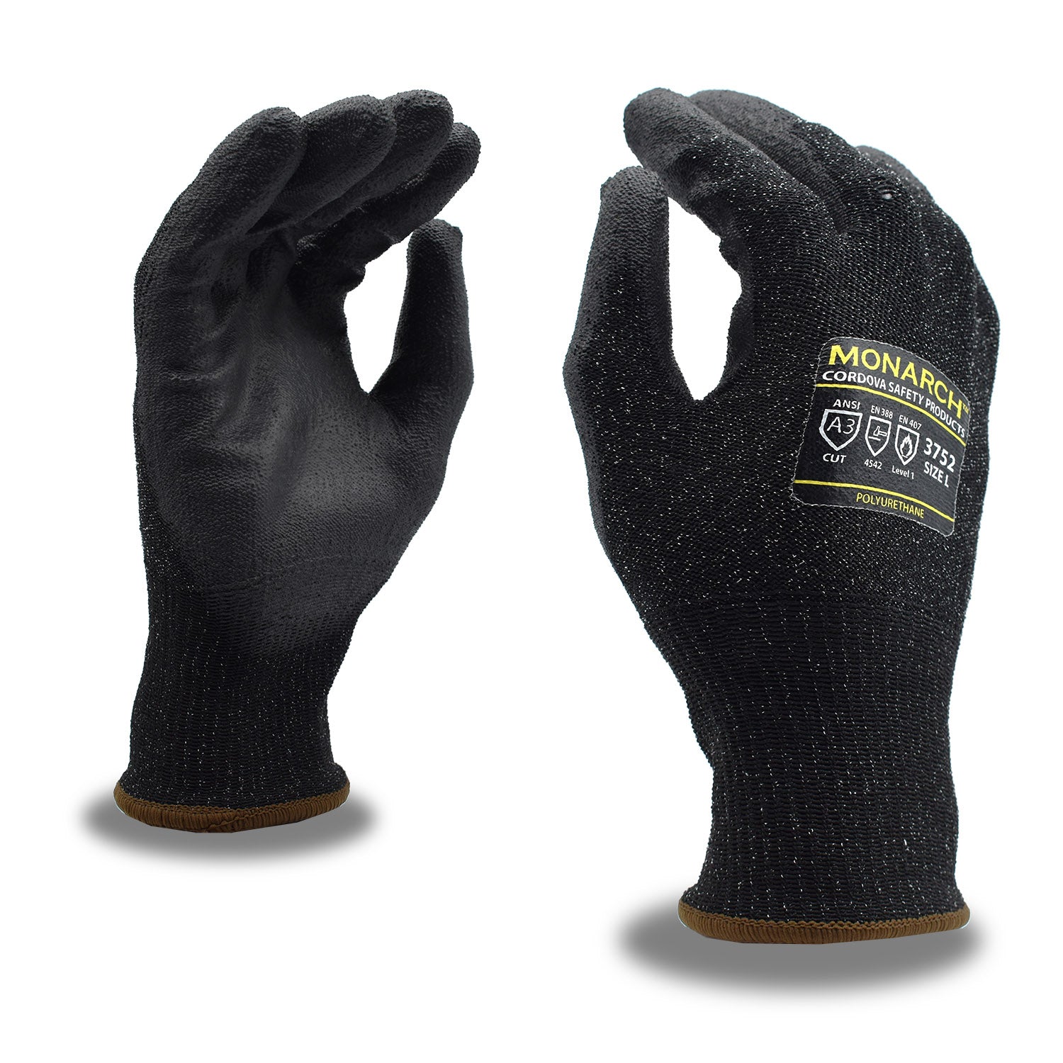 Cordova Monarch-pu™: 13-gauge, Black High Per #3752 - 3752S