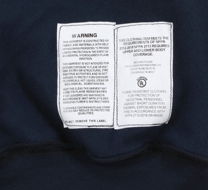 MCR Safety SS2N - ** Limited Inventory Available ** MCR Safety FR Gear - Navy Blue Flame Resistant (FR) Hooded Pullover Sweatshirt - 100% Cotton - Interlock Fleece Shell - NFPA 70E and NFPA 2112 Compliant — manufacturer image 6