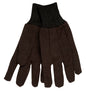 7100 - Brown Jersey Work Gloves - Clute Pattern with Knit Wrist - 7-Ounce Cotton/Polyester Blend - Brown Jersey Gloves are Good for Laundering
