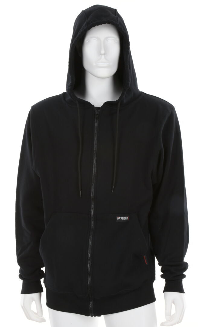 MCR Safety SS1BK - MCR Safety FR Gear - Black Flame Resistant (FR) Hooded Sweatshirt - 95% Cotton 5% Spandex - Interlock Fleece Shell - Black 11.5 oz/yd² - Fabric Meets NFPA 70E and NFPA 2112 Requirements — manufacturer image 2