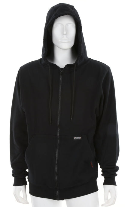 MCR Safety SS1BK - MCR Safety FR Gear - Black Flame Resistant (FR) Hooded Sweatshirt - 95% Cotton 5% Spandex - Interlock Fleece Shell - Black 11.5 oz/yd² - Fabric Meets NFPA 70E and NFPA 2112 Requirements — manufacturer image 2