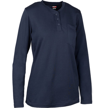 PIP 385-FRHNW AR/FR Dual-Certified Women's Long Sleeve Henley - 10.6 cal/cm2