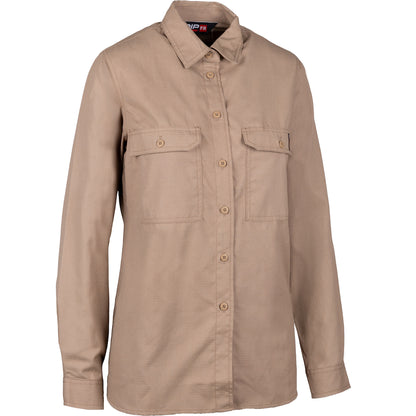 PIP 385-FRRSW AR/FR Dual-Certified Women's Ripstop Long Sleeve Work Shirt- 9 cal/cm2
