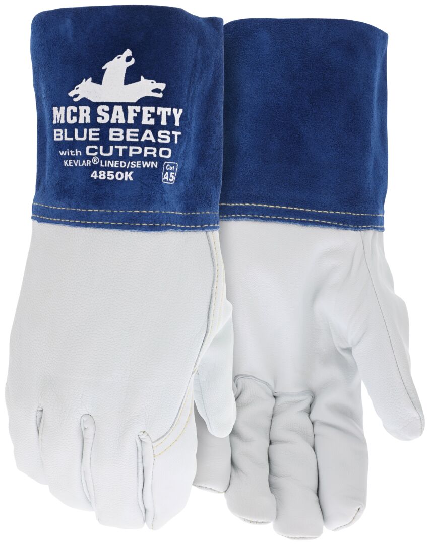 MCR Safety Welding Gloves – heat resistant – Blue