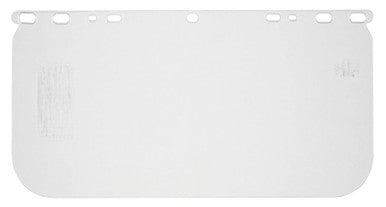 MCR Safety 487 - Universal Safety Face Shield Replacement Window - Impact Resistant Polycarbonate Material - 8 Inches x 15.5 Inches - .040 Inches in Thickness - Excellent for Splash Protection and Impact Resistance
