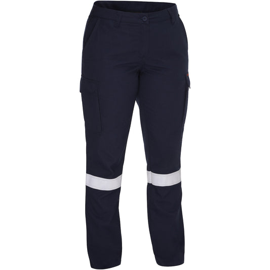 PIP Bisley 385WFRCS Dual-Certified AR/FR Women's Ripstop Industrial Taped Cargo Pant - Industrial Wash Durable