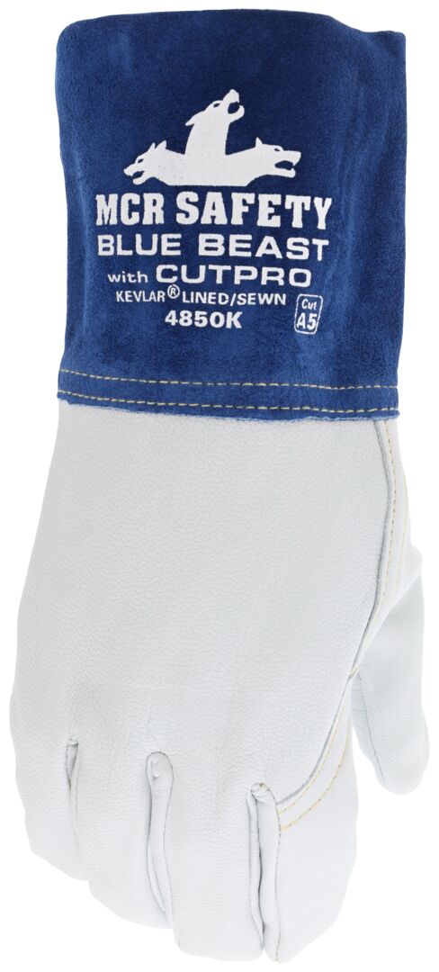 MCR Safety Welding Gloves – heat resistant – Blue