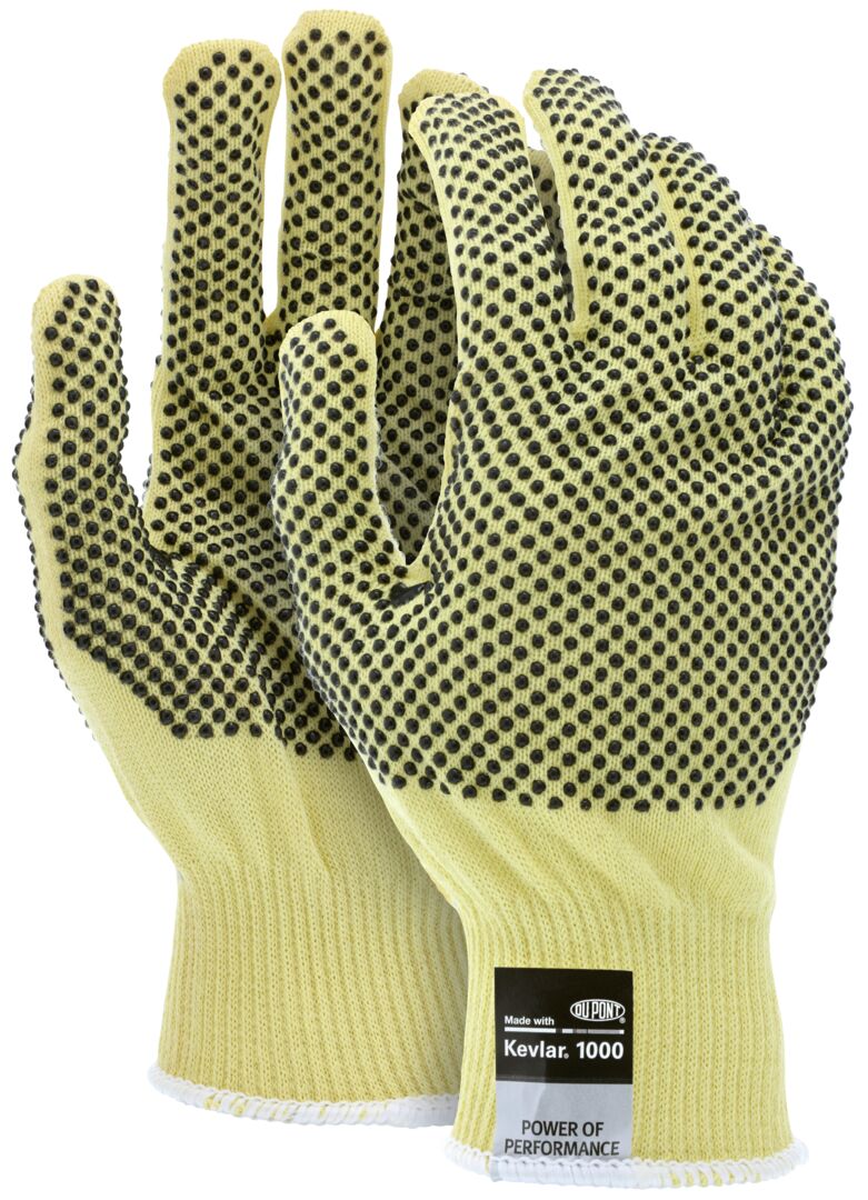 9396 - MCR Safety CutPro® - 13 Gauge Dupont™ Kevlar® Aramid Shell - Cut Resistant Work Gloves - PVC Dots on Both Sides